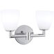 Chancellor LED 11 inch Chrome with Matte Opal Vanity Light Wall Light