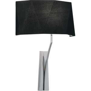 Diamond 1 Light 14 inch Polished Nickel Wall Sconce Wall Light in Black Shade