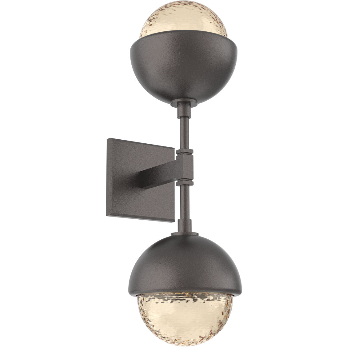 Cabochon LED 7.7 inch Graphite Sconce Wall Light in Amber, 2700K LED