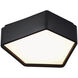 Fenway LED 12.25 inch Matte Black with Shiny Opal Flush Mount Ceiling Light
