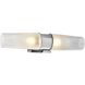 Icycle Sconce Wall Light in Matte Black, Clear/Chrome Gradient