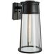 Cone 1 Light 12.75 inch Satin Brass with Clear Outdoor Wall Sconce, Small