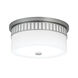 Astor 2 Light 13.75 inch Brushed Nickel with Shiny Opal Flush Mount Ceiling Light