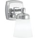 Soft Square Sconce Wall Light in Chrome, Square