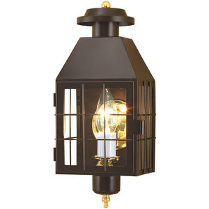 American Heritage 1 Light 16.5 inch Bronze with Clear Outdoor Wall Sconce