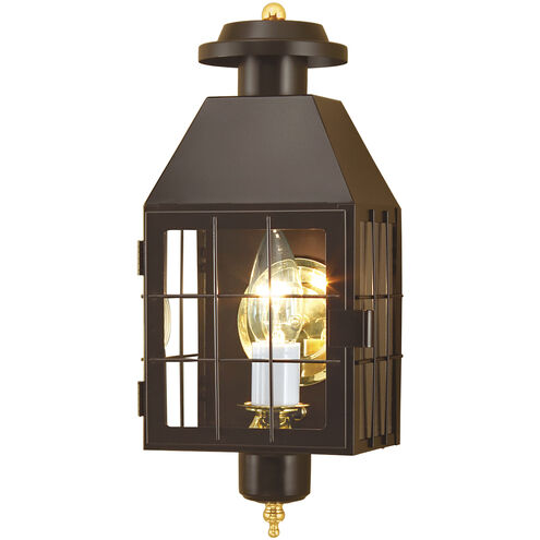 American Heritage 1 Light 16.5 inch Bronze with Clear Outdoor Wall Sconce