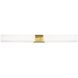 Artemis LED 36 inch Satin Brass with Matte White Vanity Light Wall Light