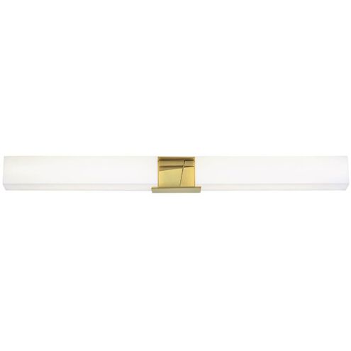 Artemis LED 36 inch Satin Brass with Matte White Vanity Light Wall Light