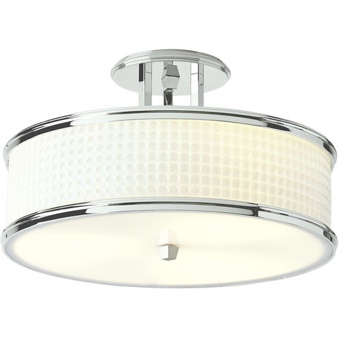 Prism LED 16.75 inch Polish Nickel Semi-Flush Mount Ceiling Light in Polished Nickel