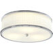 Prism 3 Light 16.75 inch Polished Nickel with White Flush Mount Ceiling Light