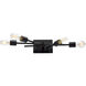 Stick 4 Light 21.24 inch Matte Black Vanity Light Wall Light