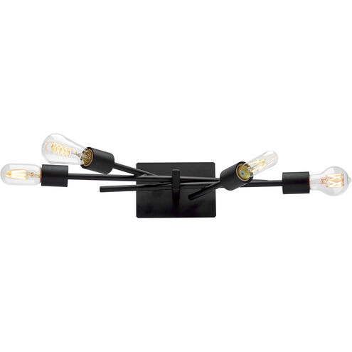 Stick 4 Light 21.24 inch Matte Black Vanity Light Wall Light