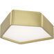 Fenway LED 12.25 inch Satin Brass with Shiny Opal Flush Mount Ceiling Light
