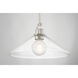 Charis 1 Light 12.5 inch Polished Nickel with Brushed Nickel and Clear Pendant Ceiling Light