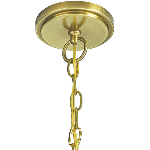 Martin 6 Light 24 inch Bronze with Matte Opal Chandelier Ceiling Light in Aged Brass, No Glass