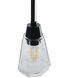 Arctic 1 Light 5 inch Acid Dipped Black with Clear Pendant Ceiling Light