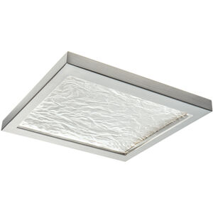 For-Square LED 12 inch Brushed Nickel Flush Mount/Wall Mount Ceiling Light in Wrinkle Pattern