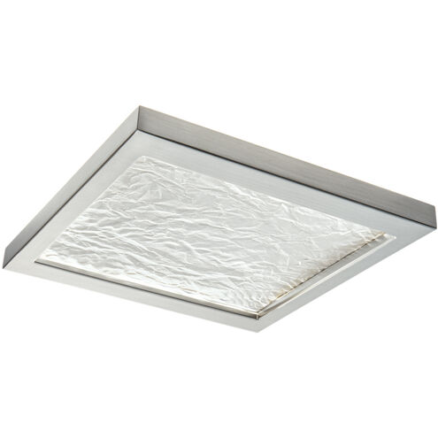 For-Square LED 12 inch Brushed Nickel Flush Mount/Wall Mount Ceiling Light in Wrinkle Pattern
