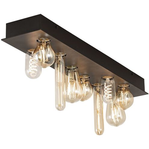 Hollywood 9 Light 24 inch Matte Black Bath Bar Wall Light