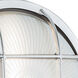 Mariner 1 Light 9.5 inch Chrome with Bronze and Frosted White Outdoor Wall Sconce