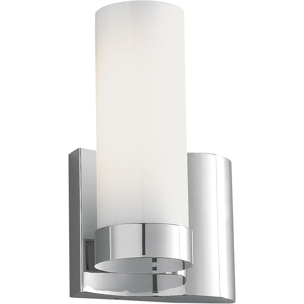 Wave 1 Light 6 inch Chrome Wall Sconce Wall Light Right Side