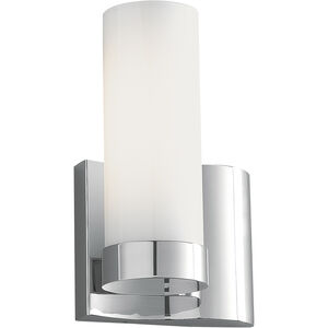 Wave 1 Light 6 inch Chrome Wall Sconce Wall Light, Right Side