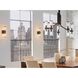 Stripe 10 Light 31.75 inch Matte Black with Clear Chandelier Ceiling Light