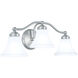 Soleil 3 Light 22.25 inch Brushed Nickel with White Vanity Light Wall Light