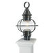 American Onion 1 Light 19 inch Gunmetal with Clear Outdoor Post Light in Gun Metal, Medium