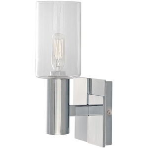Empire Sconce Wall Light in Chrome, Clear
