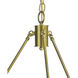 Martin 6 Light 24 inch Bronze with Matte Opal Chandelier Ceiling Light in Aged Brass, No Glass