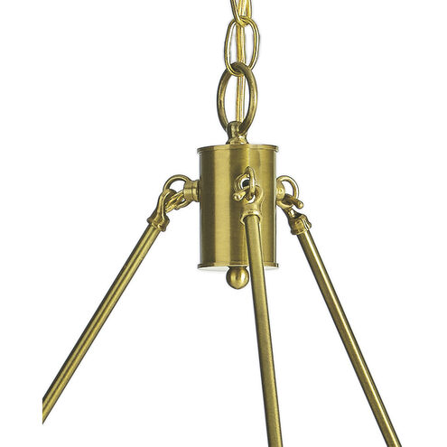 Martin 6 Light 24 inch Bronze with Matte Opal Chandelier Ceiling Light in Aged Brass, No Glass