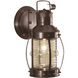 Seafarer 1 Light 16.25 inch Bronze with Clear Outdoor Wall Sconce