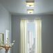 Candeau LED 12.75 inch Satin Brass with Matte White Flush Mount Ceiling Light