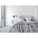 Dillon 26.25 inch Matte Black with Clear Swingarm Sconce Wall Light