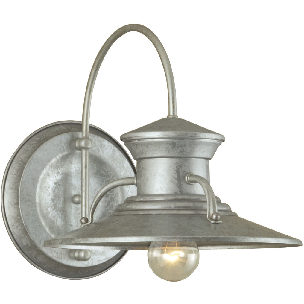 Norwell Lighting 5155 GA NG Budapest 1 Light 12.5 inch Galvanized Outdoor Wall Large