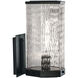 Polygon 1 Light 12.63 inch Matte Black with Clear Outdoor Wall Sconce