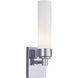 Alex Sconce Wall Light in Chrome, Shiny Opal