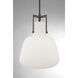 Izel 1 Light 12 inch Oil Rubbed Bronze with Matte Opal Pendant Ceiling Light