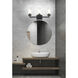 Lida 3 Light 21 inch Matte Black Vanity Light Wall Light