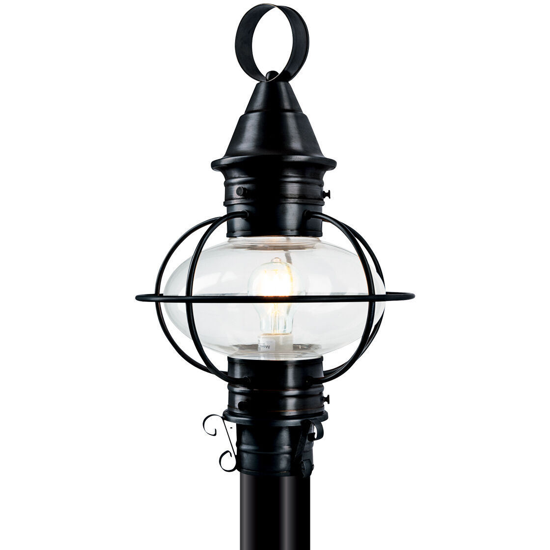 Black outdoor shop onion lights
