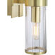 Stripe Sconce Wall Light in Satin Brass