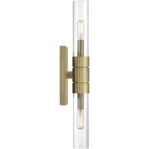 Rohe 2 Light 4.5 inch Antique Brass Wall Sconce Wall Light