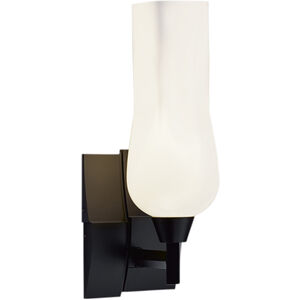 Fleur 1 Light 5.63 inch Matte Black Vanity Light Wall Light