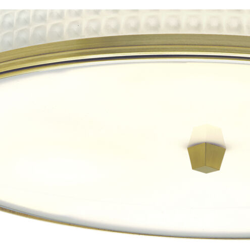 Prism LED 16.75 inch Satin Brass Flush Mount Ceiling Light