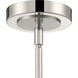 Charis 1 Light 12.5 inch Polished Nickel with Brushed Nickel Pendant Ceiling Light