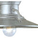 Budapest 1 Light 12.5 inch Galvanized Outdoor Wall Sconce, Large