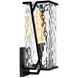 Waterfall 1 Light 13 inch Matte Black Outdoor Wall Sconce, Small