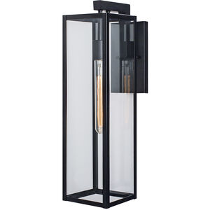 Capture 1 Light 21 inch Matte Black with Clear Outdoor Wall Sconce