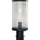 Polygon 1 Light 12.63 inch Matte Black with Clear Outdoor Post Light